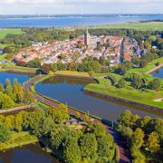 Aerial from the historical city of Naarden in the Netherlands
